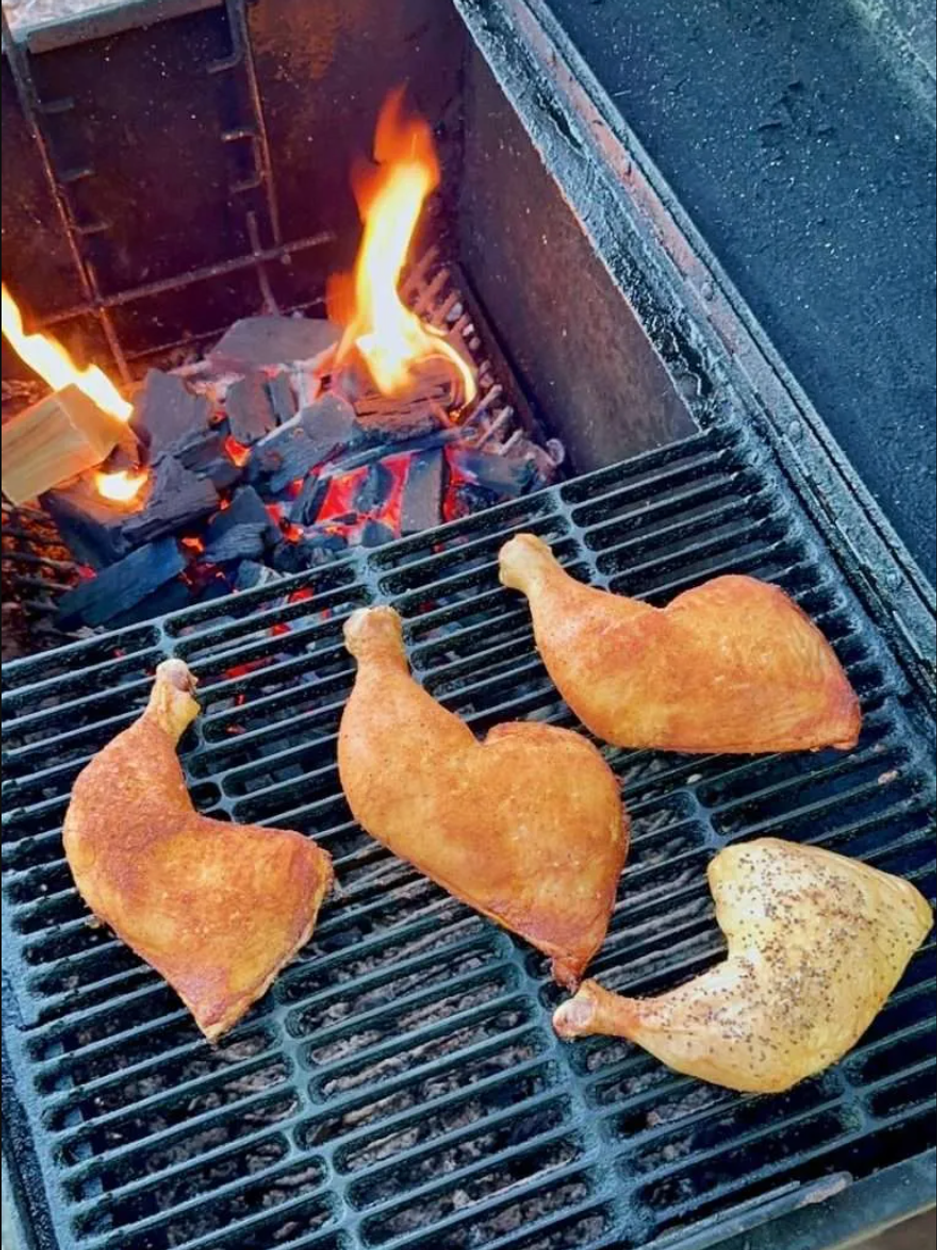 Alabama White Sauce Smoked Chicken Leg Quarters