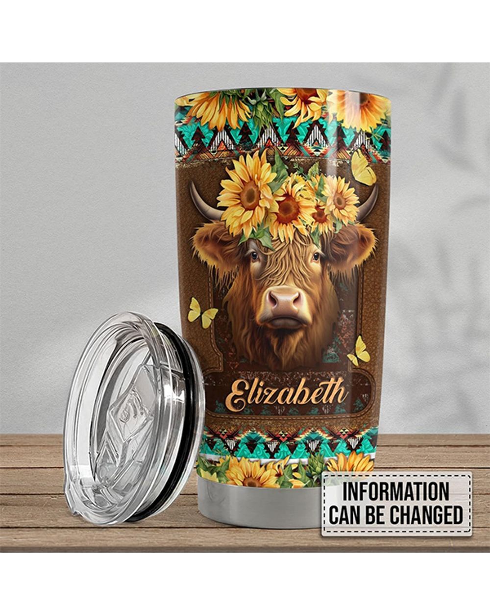 Cow Tumbler 20oz Stainless Steel Full Printed Stainless Steel Tumbler (20oz) white 20oz