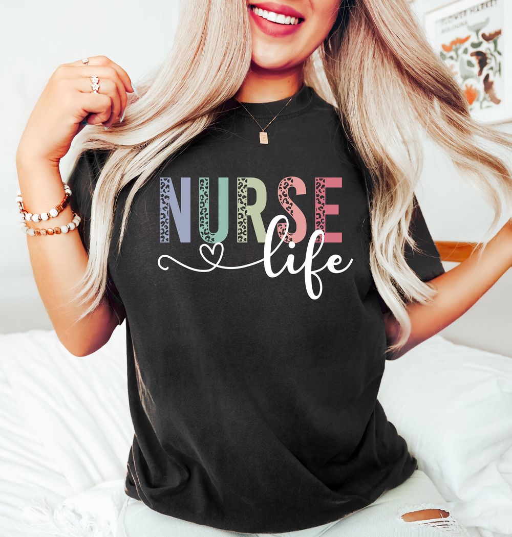 Nurse Life Shirt, Leopard Nurse Shirt, Nurse Gift, Gift for Nurse, RN Nurse Shirt Registered Nurse Shirt, New Nurse Gift, Nurse Appreciation