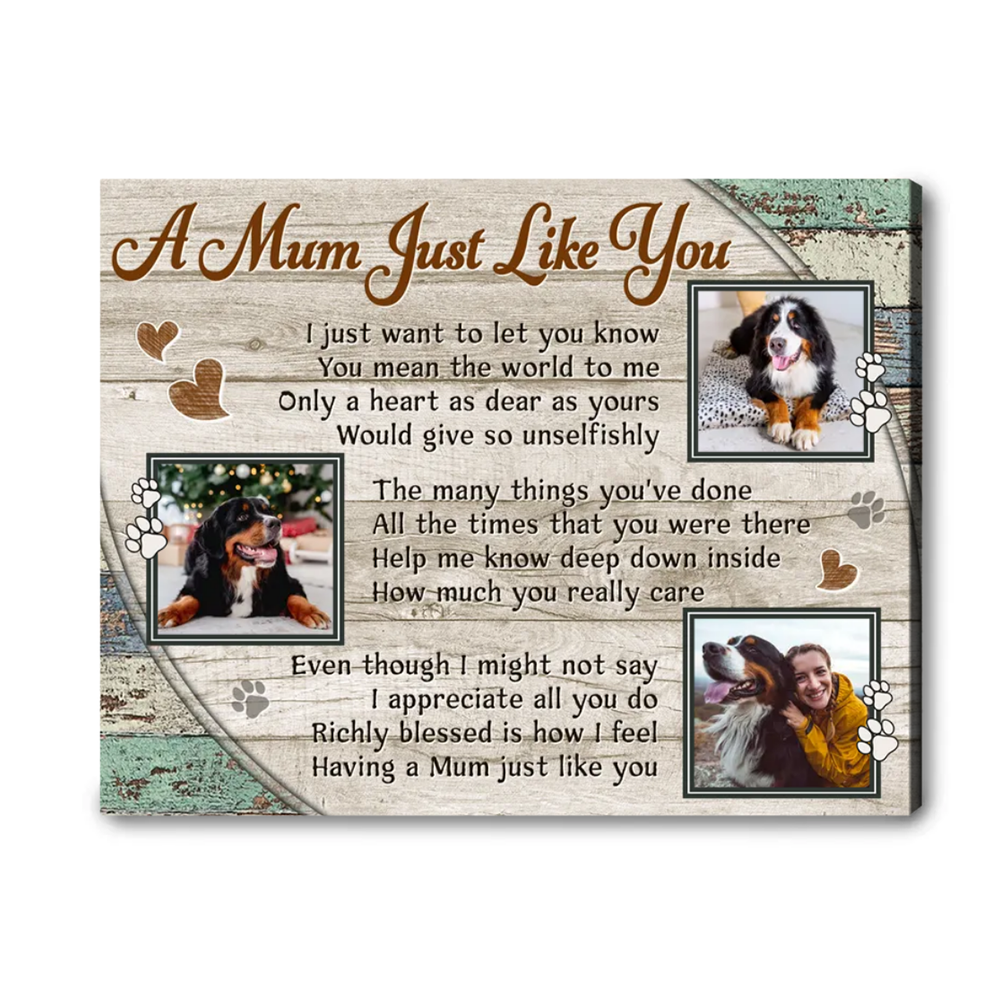 Personalized Custom Dog Pet Memorial Canvas DC146 Ready To Hang Landscape Canvas white 14x11in