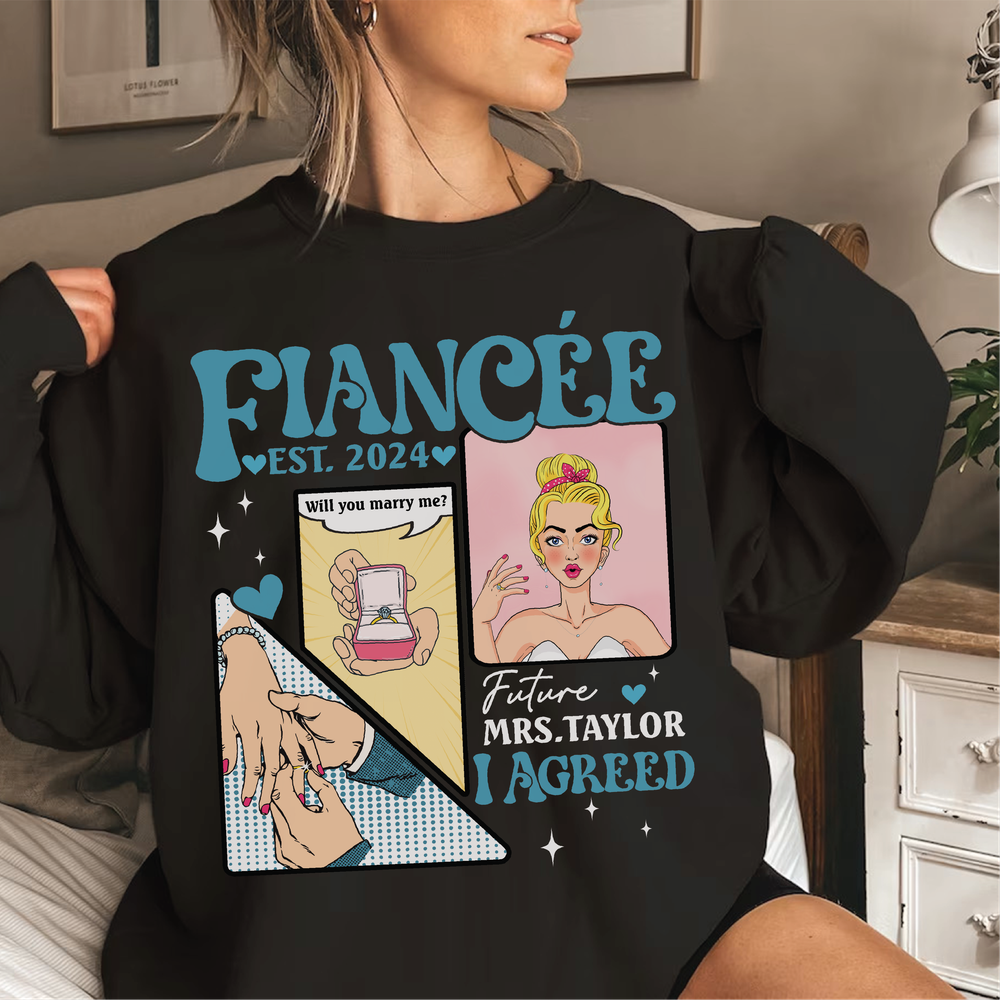 Fiancee shirt Unisex Sweatshirt white s