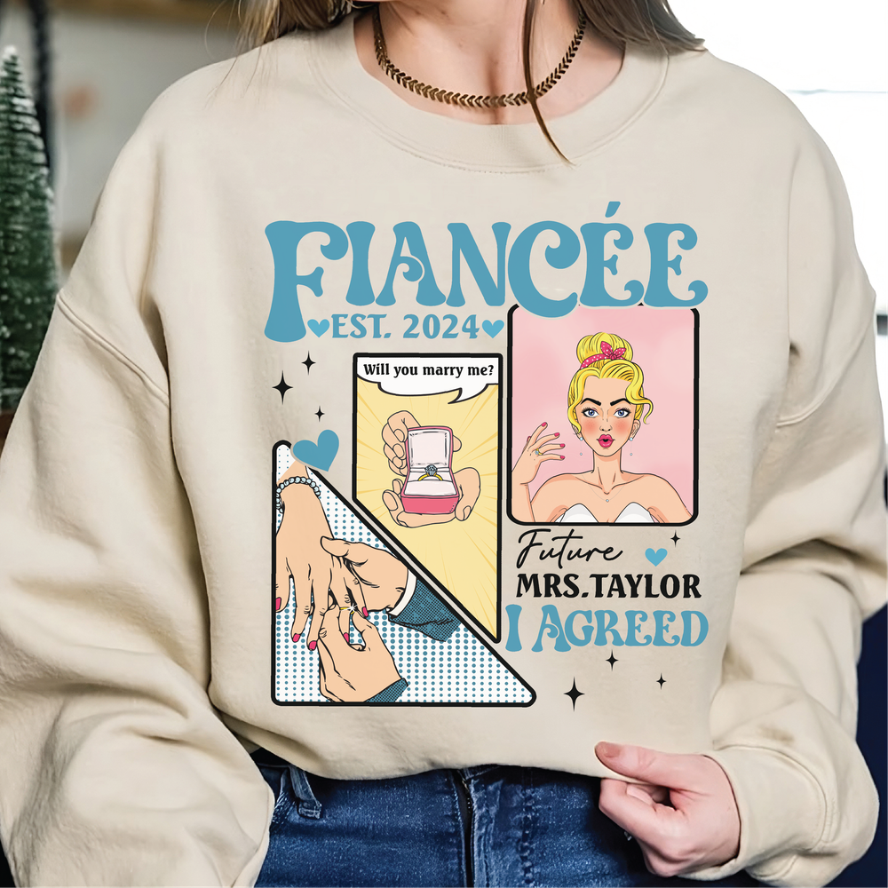 Fiancee shirt Unisex Sweatshirt white s