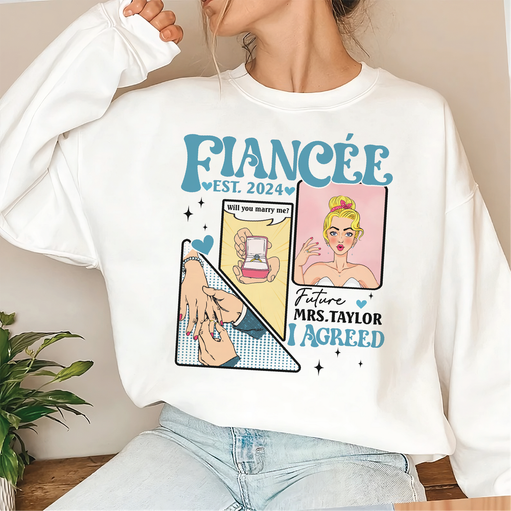 Fiancee shirt Unisex Sweatshirt white s