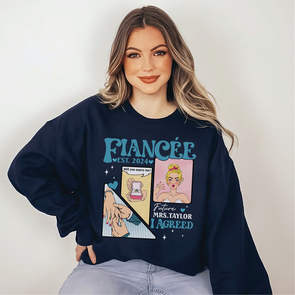 Fiancee shirt Unisex Sweatshirt white s