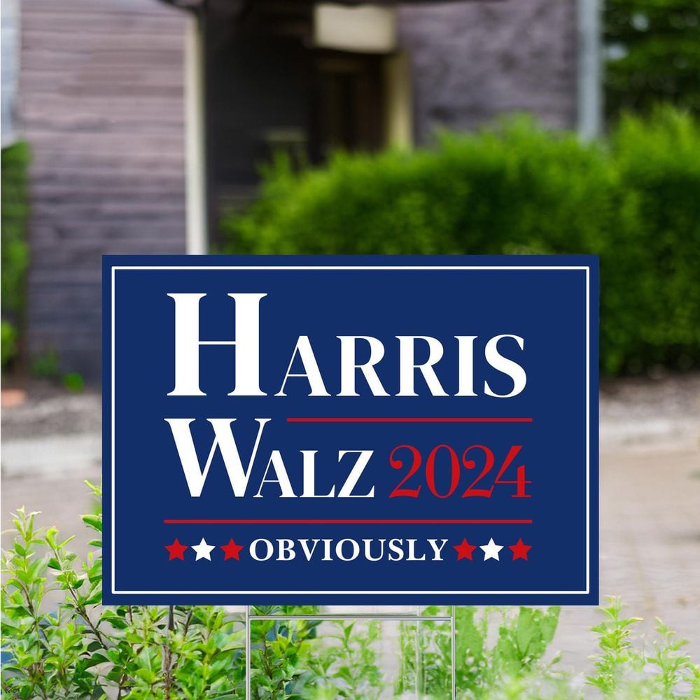 Kamala Harris Cat Shirt SH89 Yard Sign white 1pack