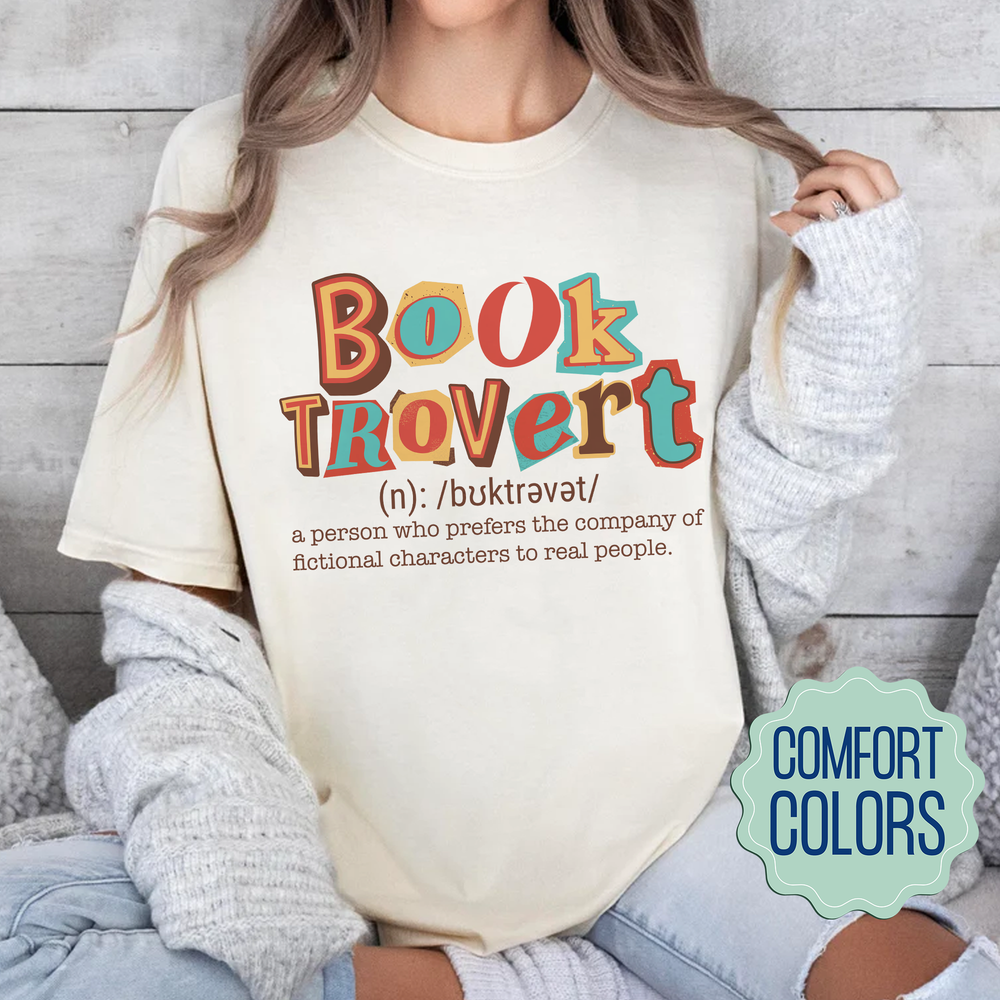Booktrovert Shirt, Book Lover Shirt, Book Lover, Reading Shirt, Book Shirt, Bookworm, Book Gift, Bookworm Gift, Reader Gift, Librarian Shirt Heavyweight Garment-Dyed T-Shirt – Comfort Colors white s