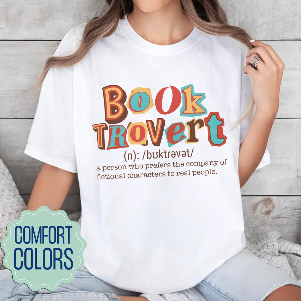 Booktrovert Shirt, Book Lover Shirt, Book Lover, Reading Shirt, Book Shirt, Bookworm, Book Gift, Bookworm Gift, Reader Gift, Librarian Shirt Heavyweight Garment-Dyed T-Shirt – Comfort Colors white s