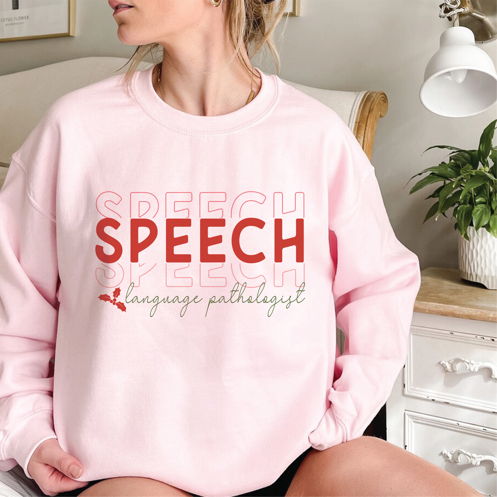 Speech Language Therapist Shirt, Speech Therapist Shirt, Speech Language Pathologist Gift, SLP Shirt, SLPA Shirt Unisex Sweatshirt white s