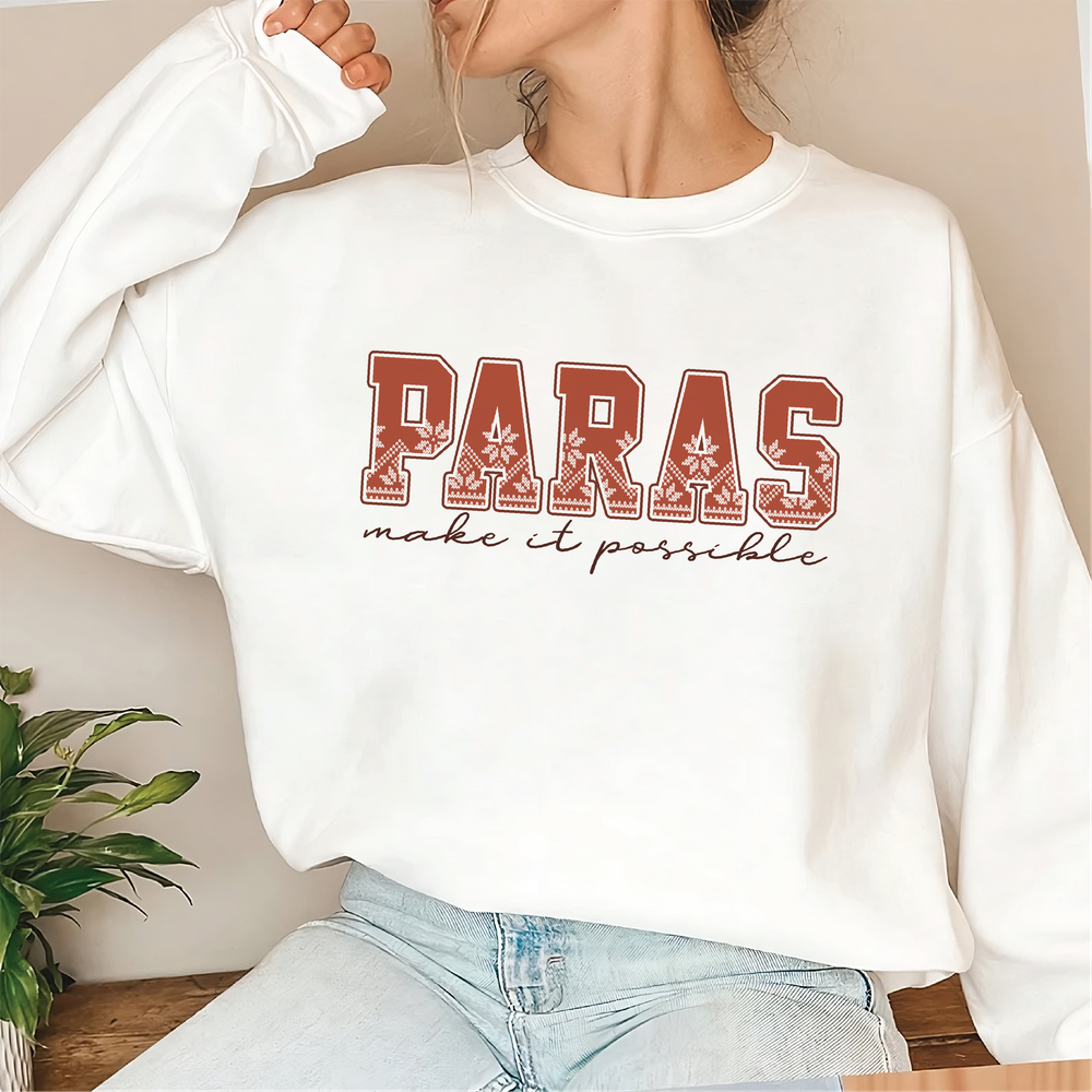 Para Shirt, Paraprofessional Shirt, Cool Para Club Shirt, Teacher Shirt, Teacher Aide, Para Appreciation Shirt, Back To School Shirt Unisex Sweatshirt white s