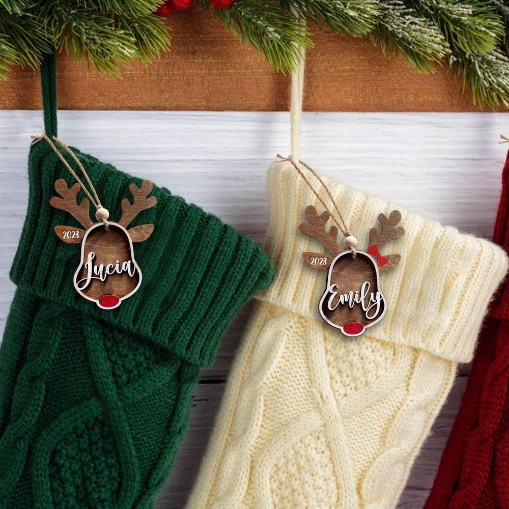 Personalize 2 layers wooden ornament - Deer Personalize 2 layers wooden ornament - Deer