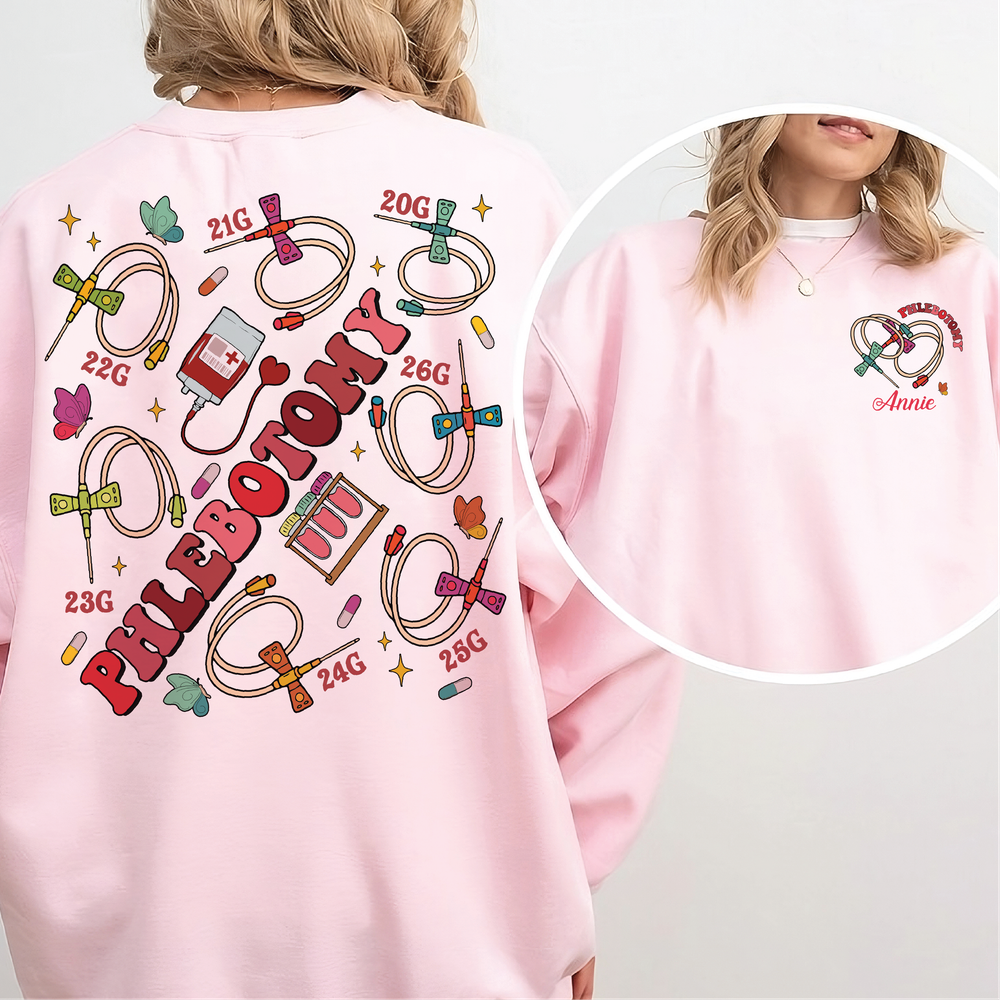 Phlebotomy Tech Crewneck, In My Phlebotomist Era Sweatshirt, Custom Phlebotomist Shirt, Nursing Student Sweatshirt, Nurse Appreciation Gift Unisex Sweatshirt white s