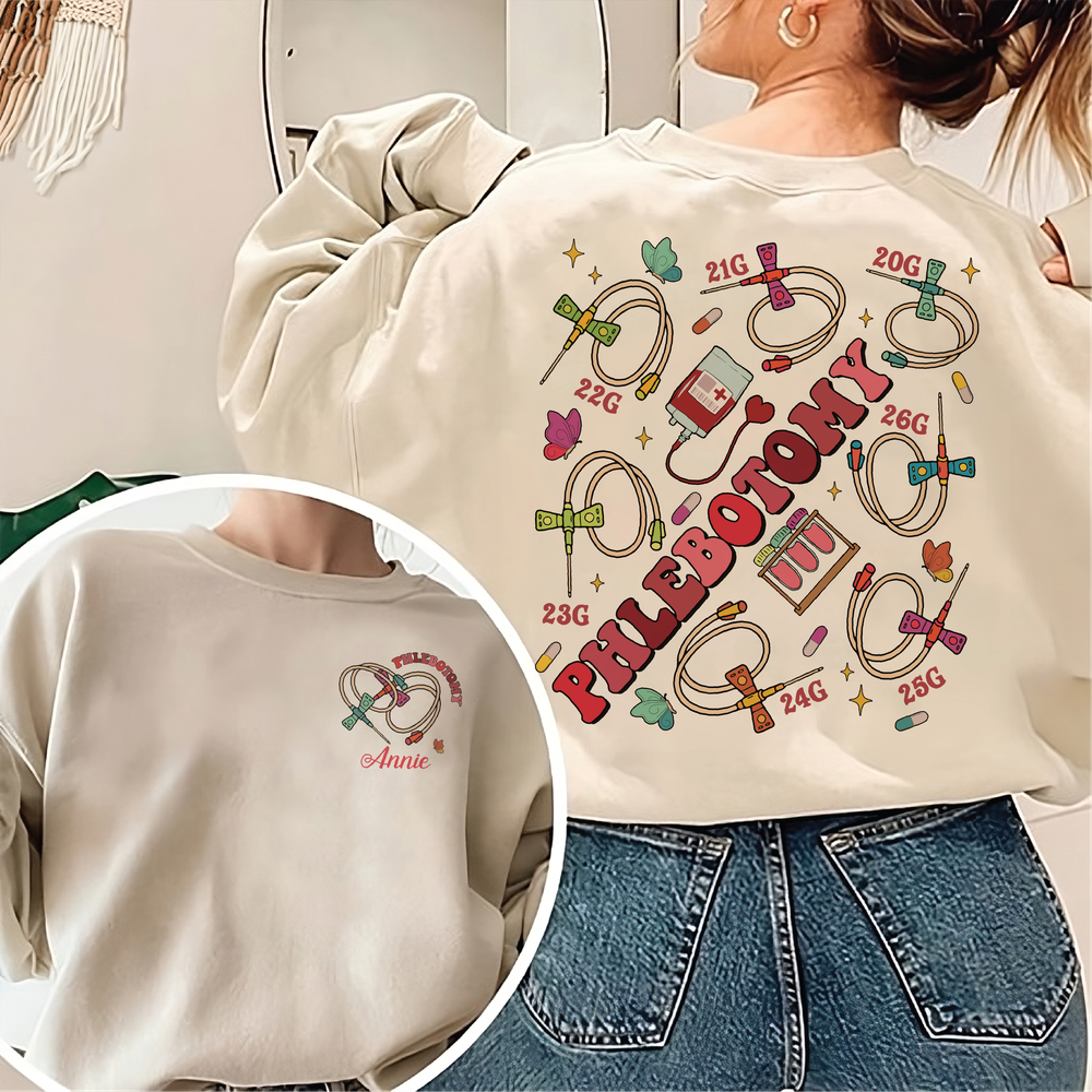 Phlebotomy Tech Crewneck, In My Phlebotomist Era Sweatshirt, Custom Phlebotomist Shirt, Nursing Student Sweatshirt, Nurse Appreciation Gift Unisex Sweatshirt white s