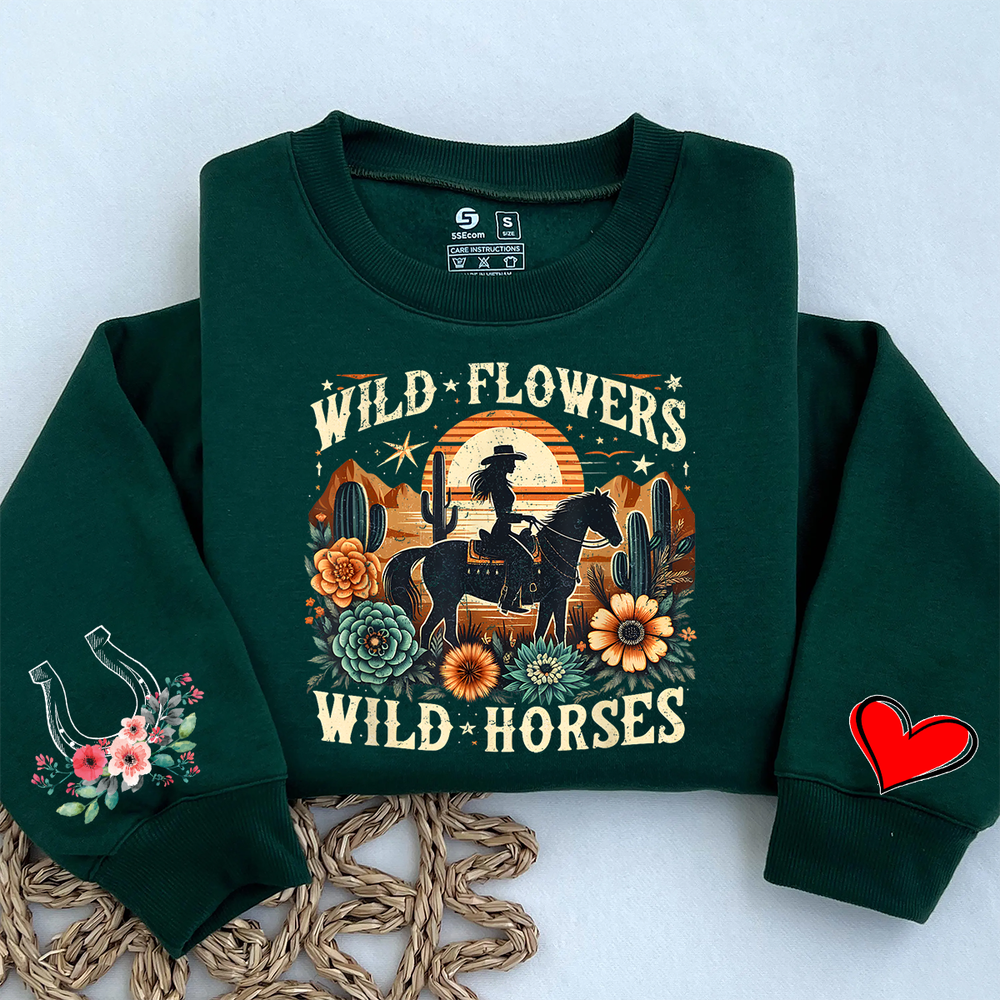 [UNIQUE] WILD FLOWERS WILD HORSES