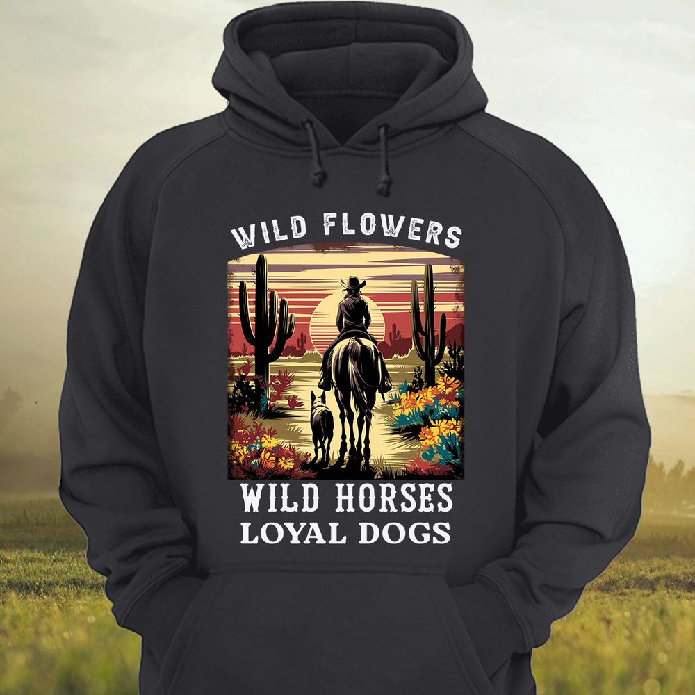 [UNIQUE] WILD FLOWERS WILD HORSE LOYAL DOGS 3