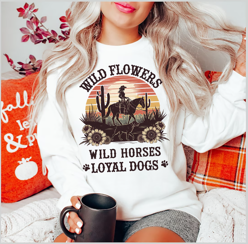 [UNIQUE] WILD FLOWER WILD HORSE LOYAL DOGS 2