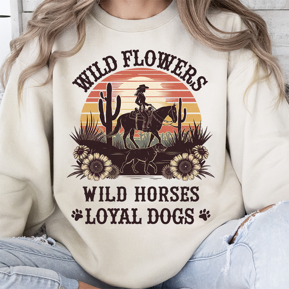 [UNIQUE] WILD FLOWER WILD HORSE LOYAL DOGS 2