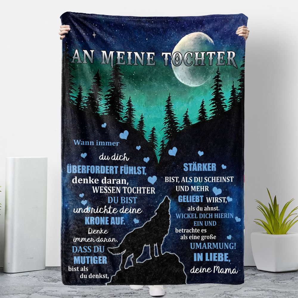 Decke von Mutter zu Tochter - "Mondschein der Liebe" s09sp09 Couch Blanket (Printed in the EU)
