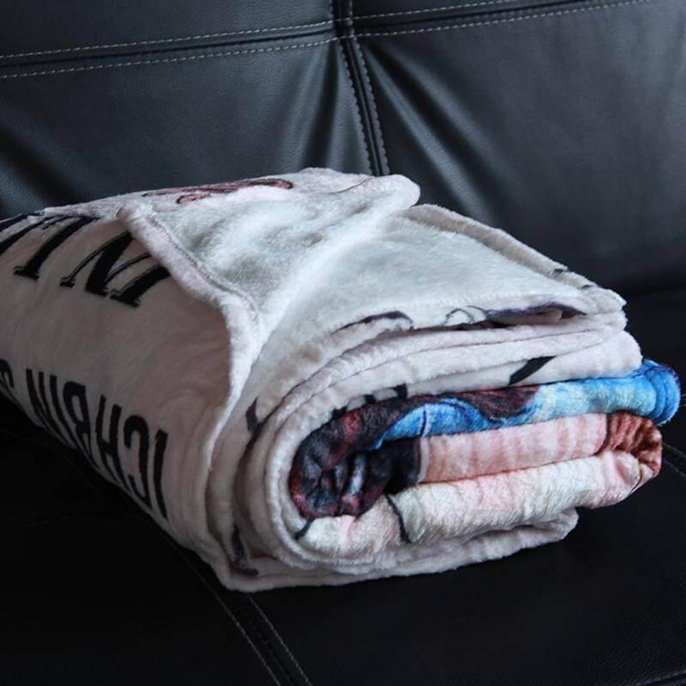 IT - Coperta A mia Figlia OGGI È UN NUOVO GIORNO ASPIRARE A DI PIÙ COGLI L’OCCASIONE Papà Couch Blanket (Printed in the EU) white s