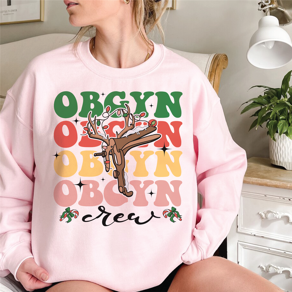 Obgyn Nurse Christmas Sweatshirt, Obgyn Nurse Tshirt, Obgyn Nurse Gift, Gynecology shirt, Obgyn Shirt, Obstetrics shirt, Obstetrics Gift Unisex Sweatshirt white s