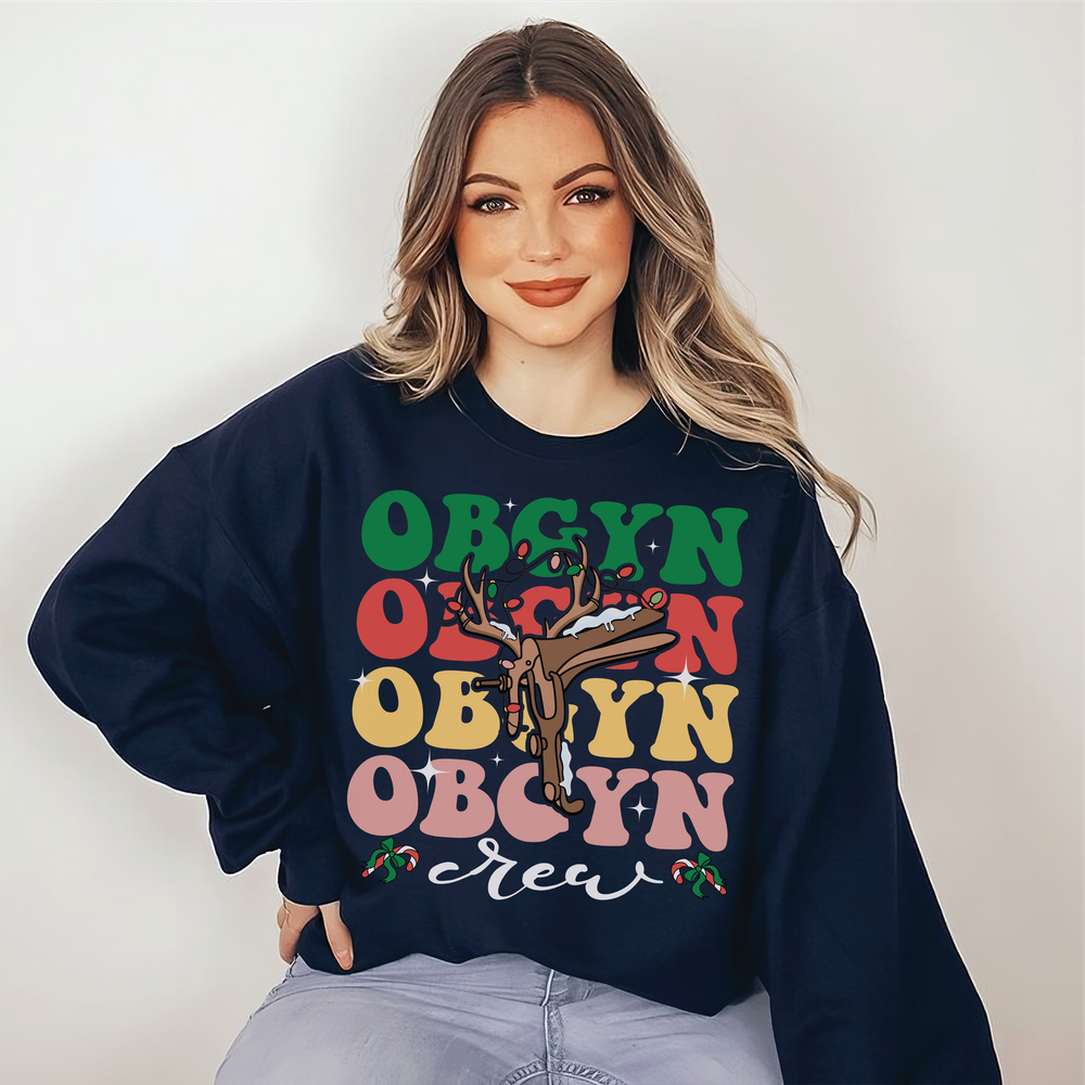 Obgyn Nurse Christmas Sweatshirt, Obgyn Nurse Tshirt, Obgyn Nurse Gift, Gynecology shirt, Obgyn Shirt, Obstetrics shirt, Obstetrics Gift Unisex Sweatshirt white s