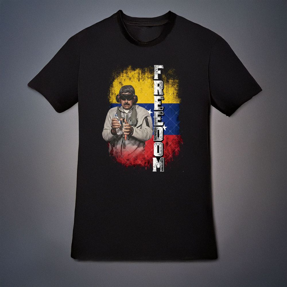 Maduro Captured Venezuela Libre Freedom Shirt Unisex Standard T-Shirt black s