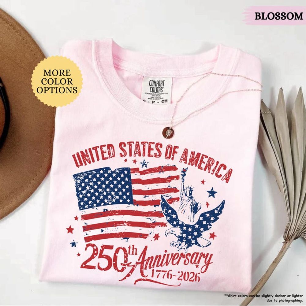 United States Of America 250th Anniversary 1776-2026 Shirt Unisex Standard T-Shirt white s