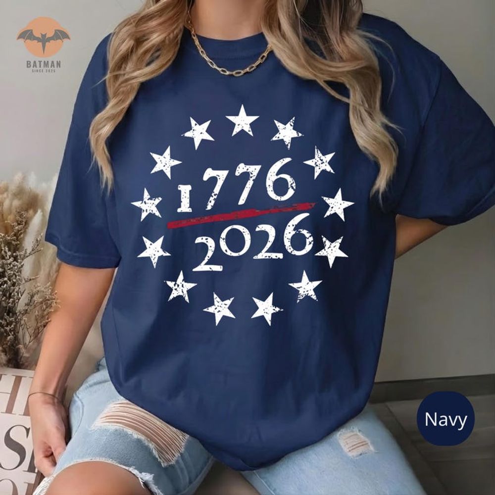 United States Of America 250th Anniversary 1776-2026 Shirt 02 Unisex Standard T-Shirt black s