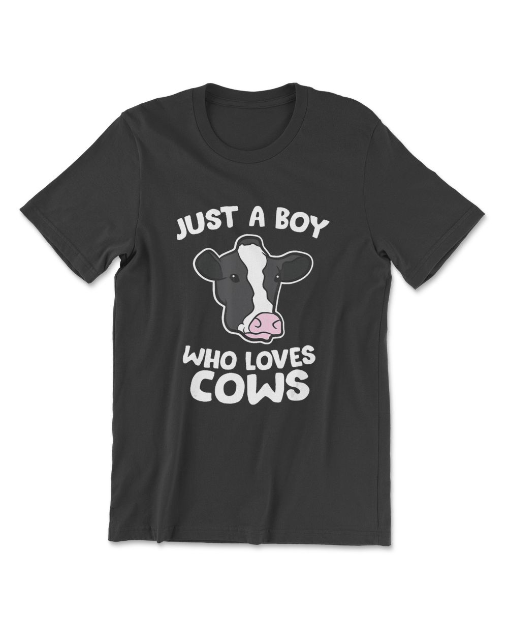 Funny Cow Farmer Son Just A Boy Who Loves Cows T-Shirt Men's Premium Tshirt black s