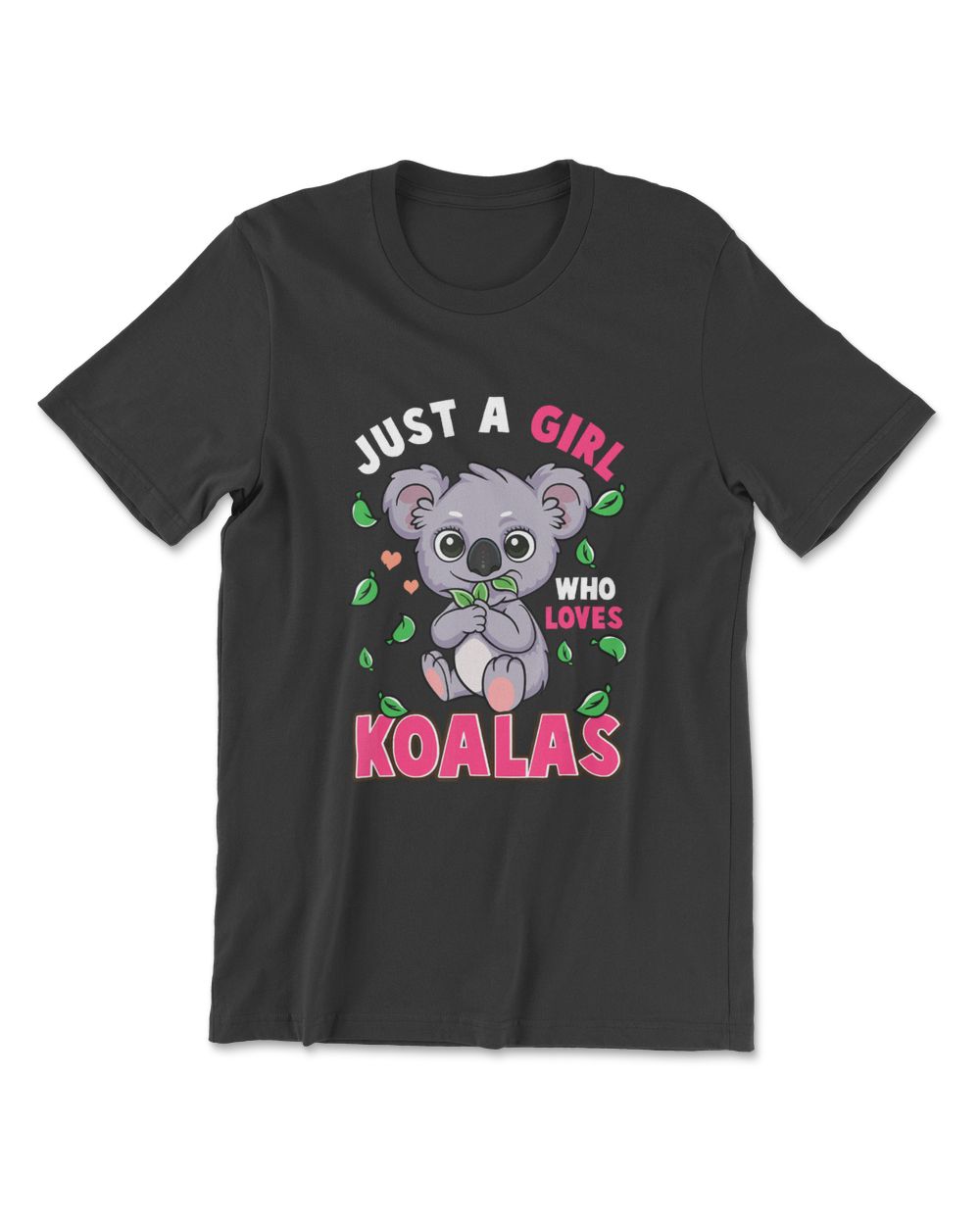 Cute Just A Girl Who Loves Koala Bear Gift T-Shirt Men's Premium Tshirt black s