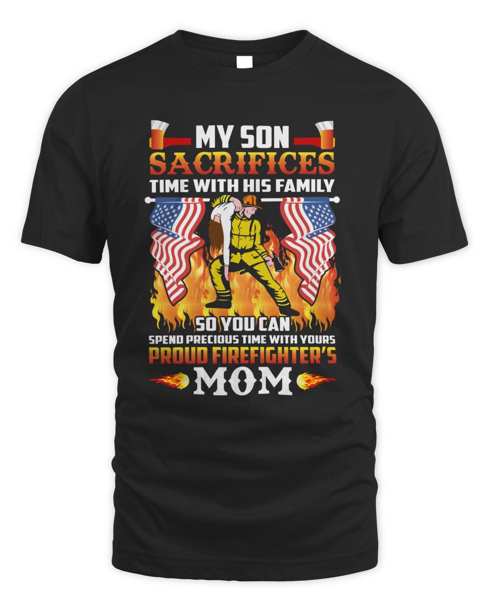 My Son Sacrifices Time With His Family Men's Standard T-Shirt black s
