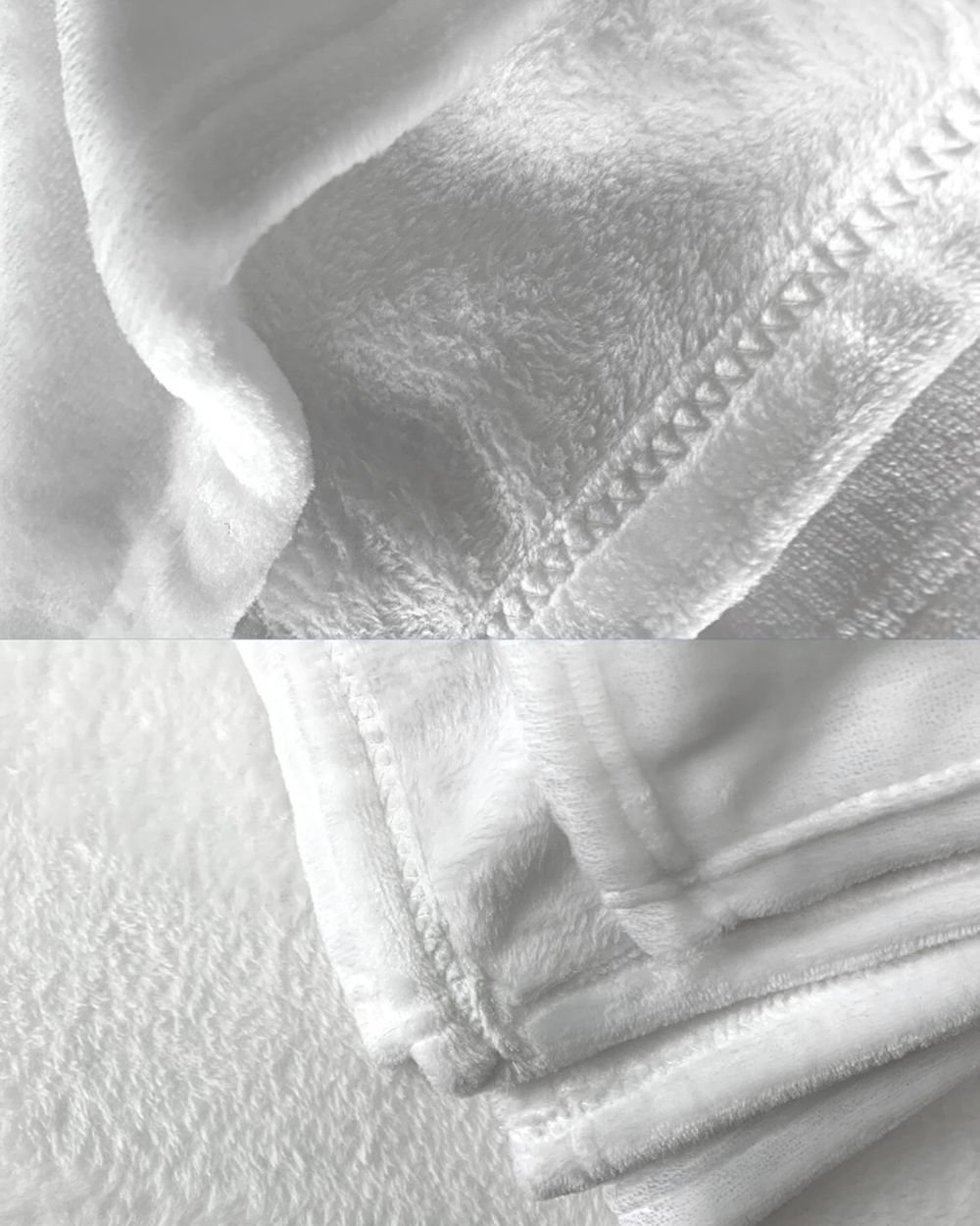Bonjour maman Cozy Plush Fleece Blanket white 30x40in
