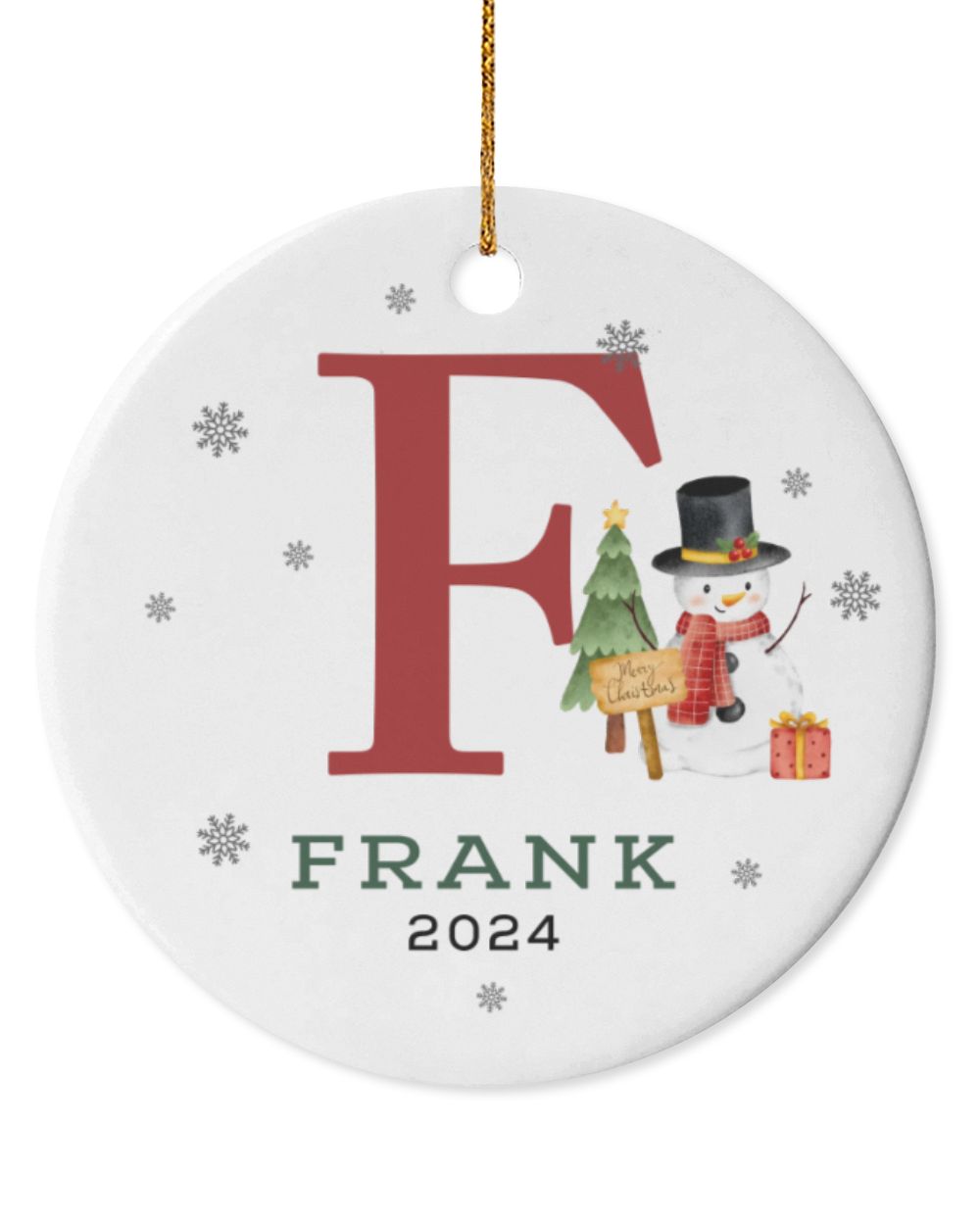 Fbus01364 Frank OR1 Circle Ceramic Ornament (US) white one-sided 1pcs