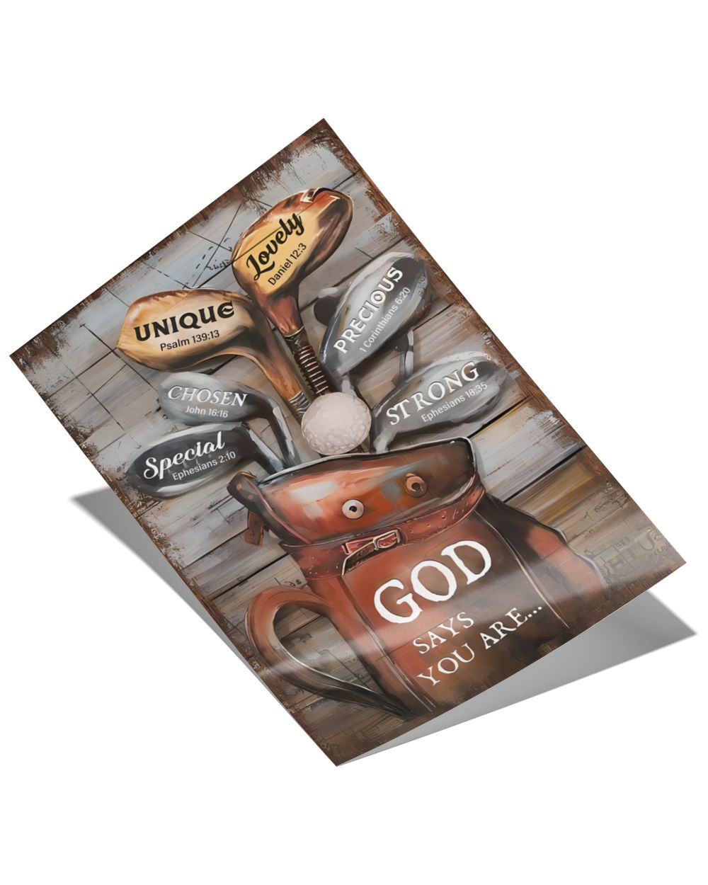 God says you are ... Golf Poster Satin Portrait Poster (16x24in)