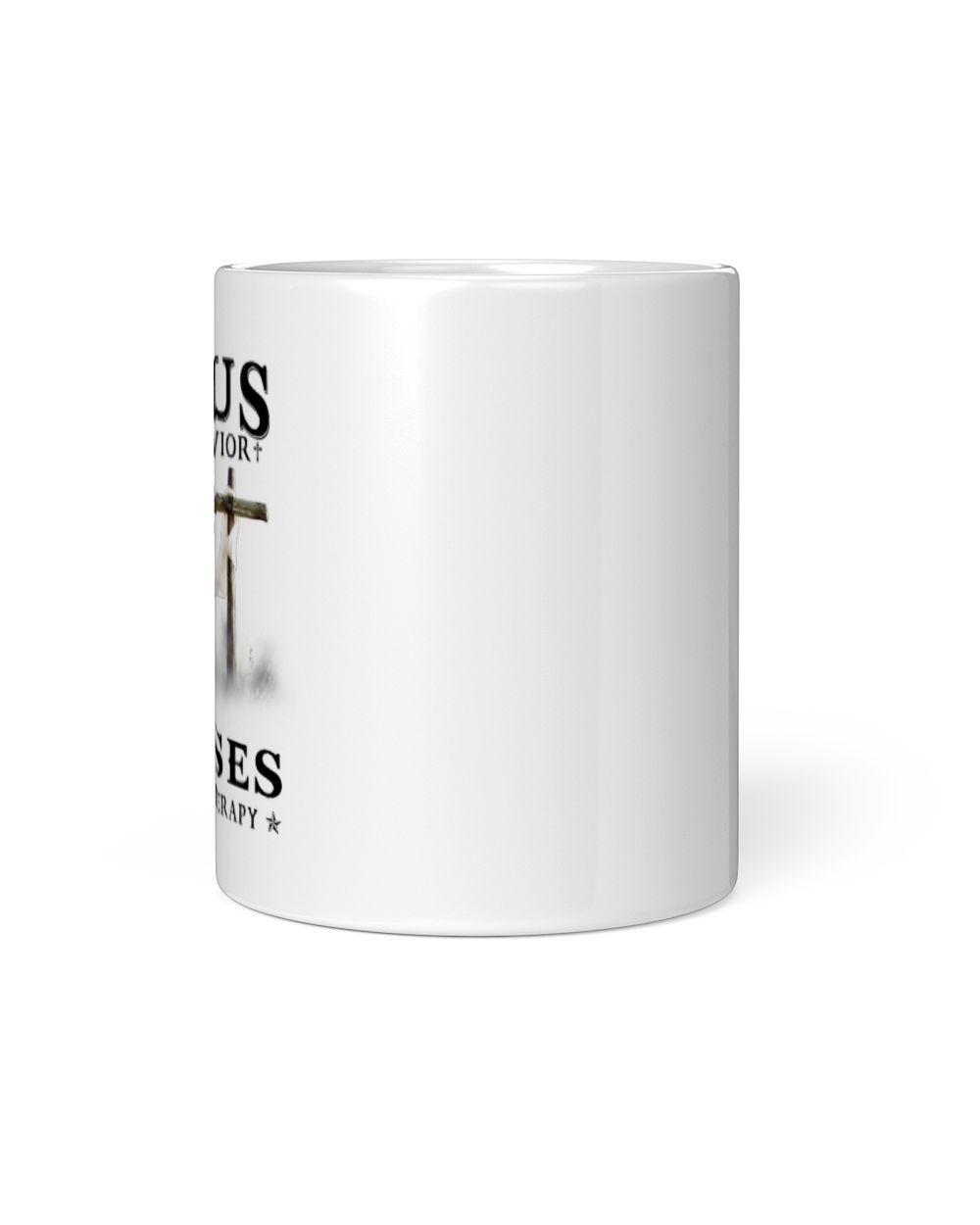 Jesus is my savior horses are my therapy White Mug white 11oz