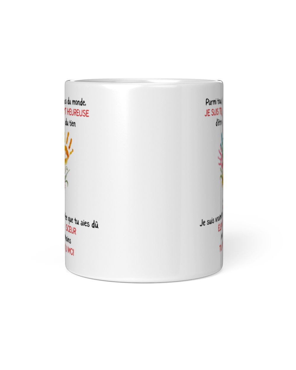 Mug Humour Fête des Mères – Cadeau Première Maman – Tu m’as eu moi White Mug white 11oz