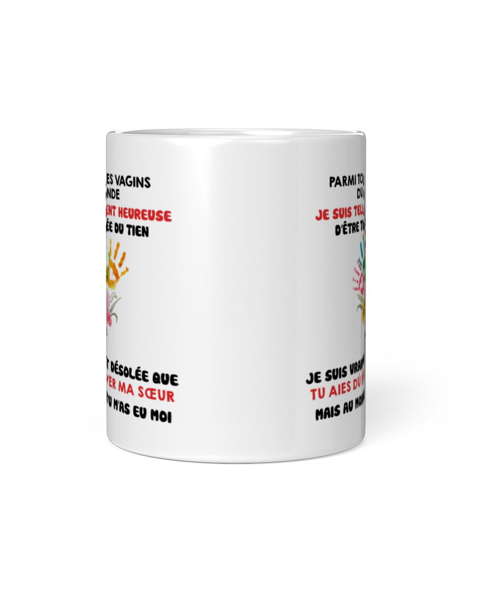 Mug Humour Fête des Mères – Cadeau Première Maman – Tu m’as eu moi White Mug white 11oz