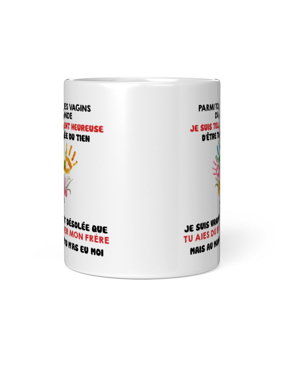 Mug Humour Fête des Mères – Cadeau Première Maman – Tu m’as eu moi White Mug white 11oz