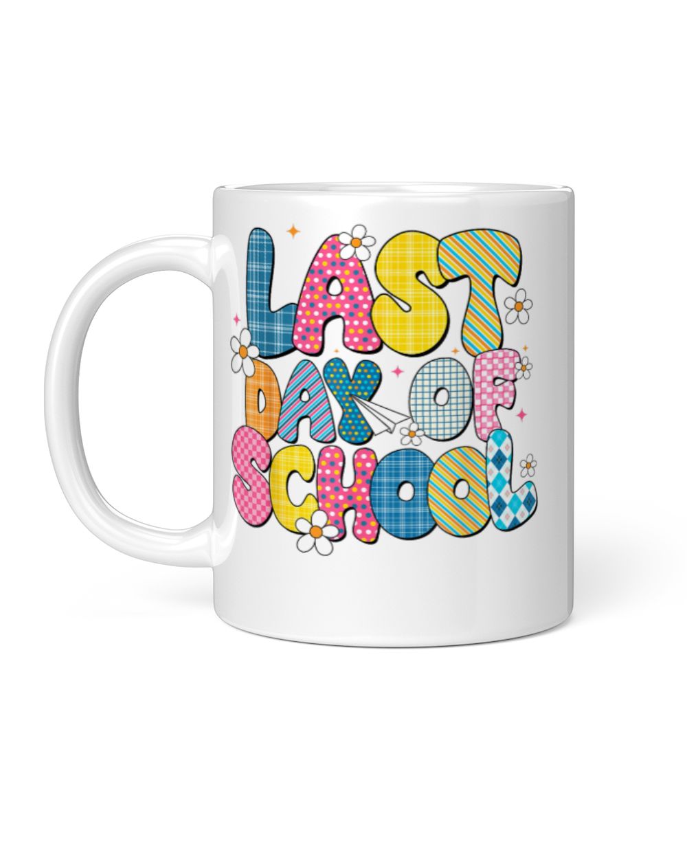 Last Day Of School Coquette School Out Graduation Kids Women White Mug white 11oz