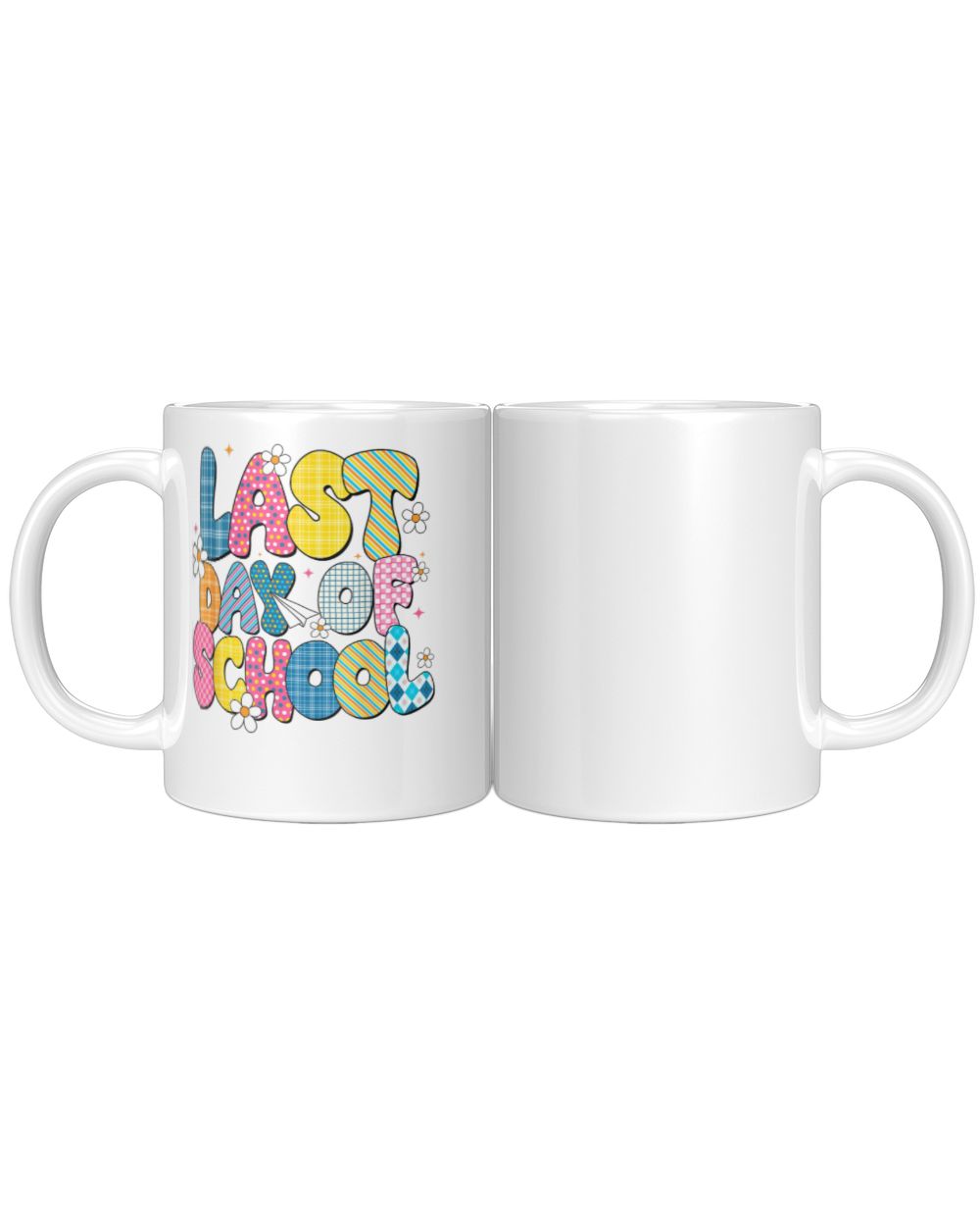 Last Day Of School Coquette School Out Graduation Kids Women White Mug white 11oz