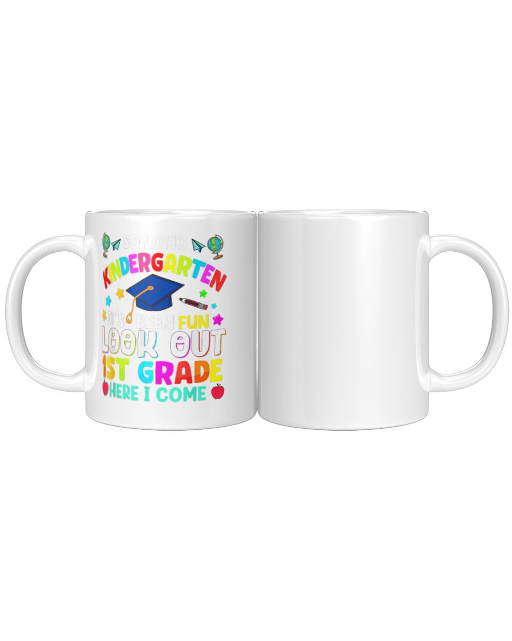 [Kindergarten Teachers]So Long Kindergarten Graduation Grad Teacher Kid Boy Girl aha280401 White Mug white 11oz