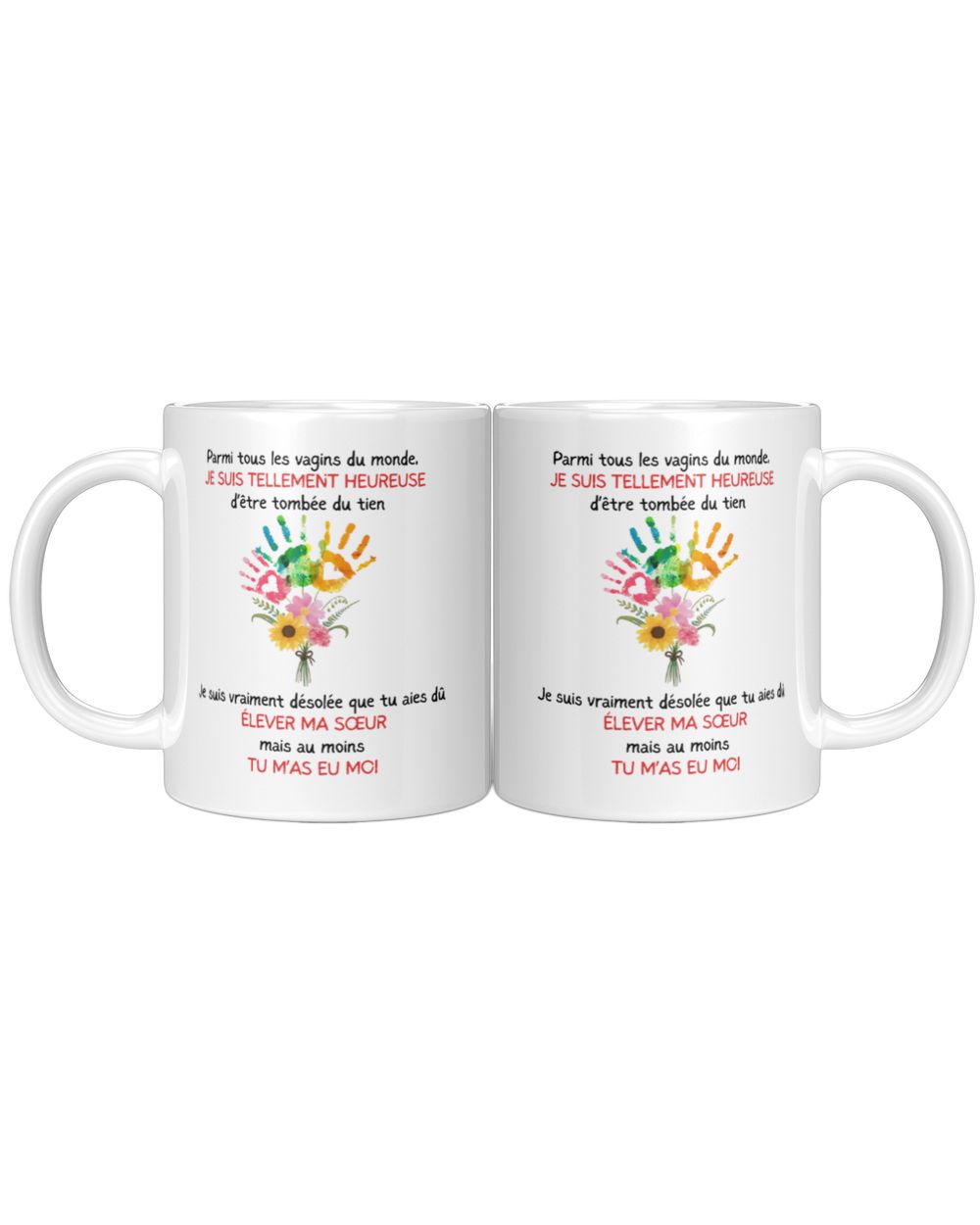 Mug Humour Fête des Mères – Cadeau Première Maman – Tu m’as eu moi White Mug white 11oz