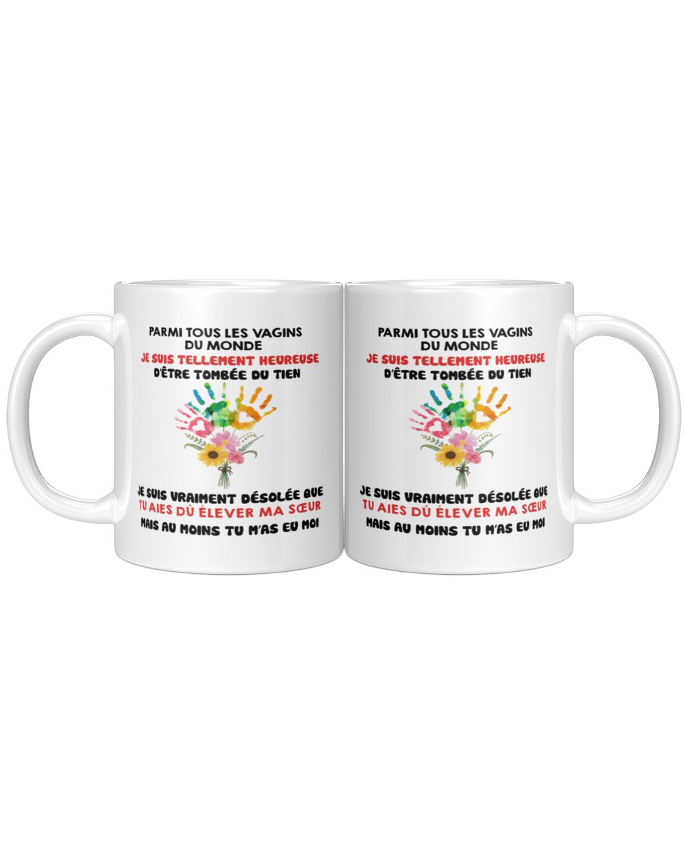 Mug Humour Fête des Mères – Cadeau Première Maman – Tu m’as eu moi White Mug white 11oz