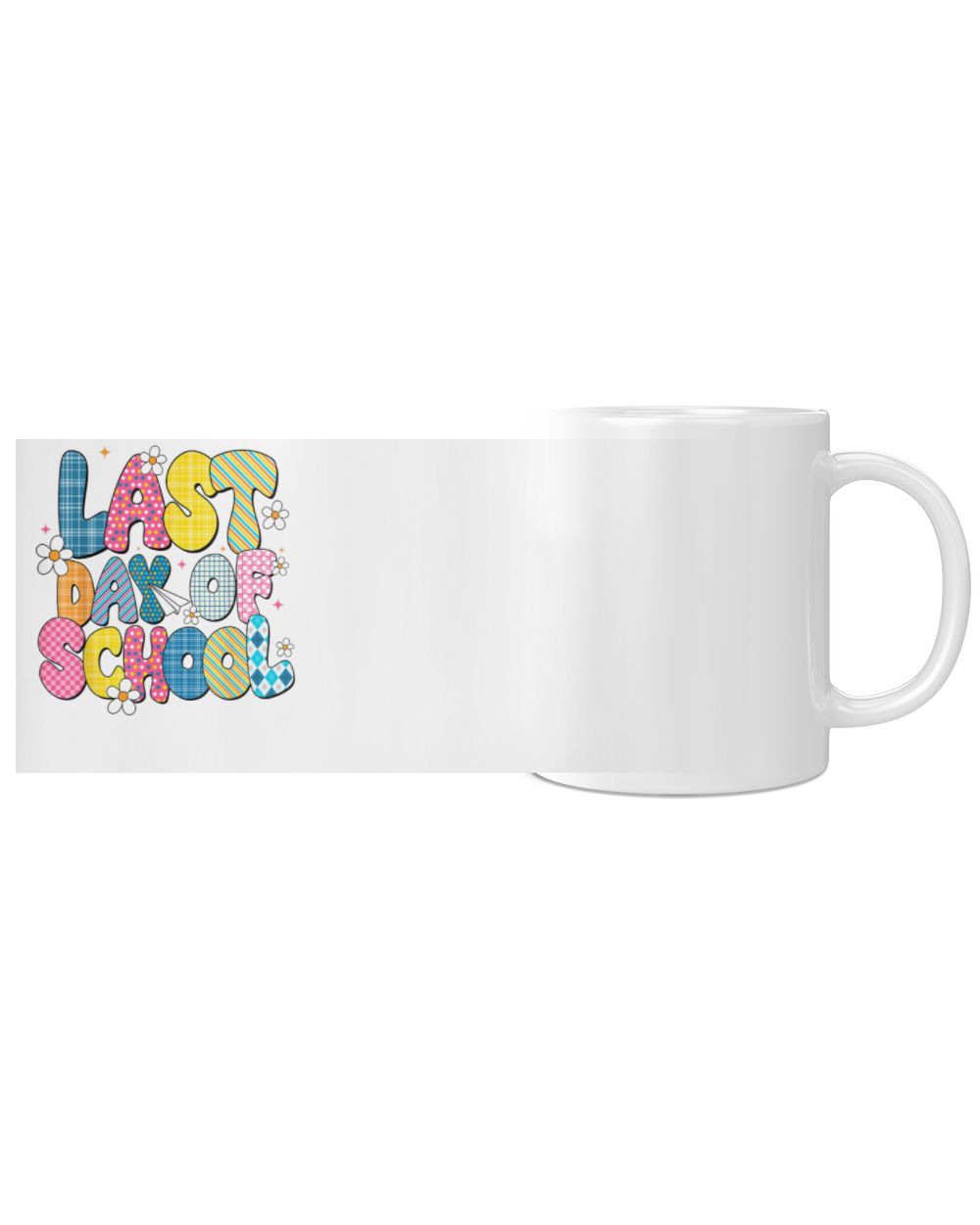 Last Day Of School Coquette School Out Graduation Kids Women White Mug white 11oz
