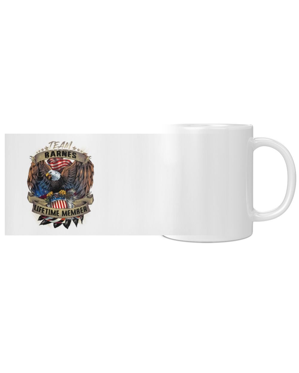 Team Barnes Lifetime Member White Mug white 11oz