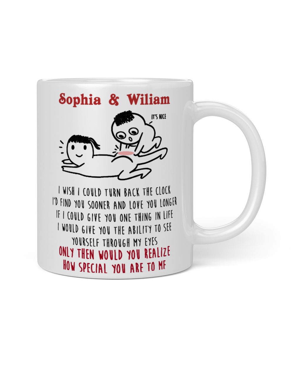 Couple Funny Gift for Valentine White Mug white 11oz