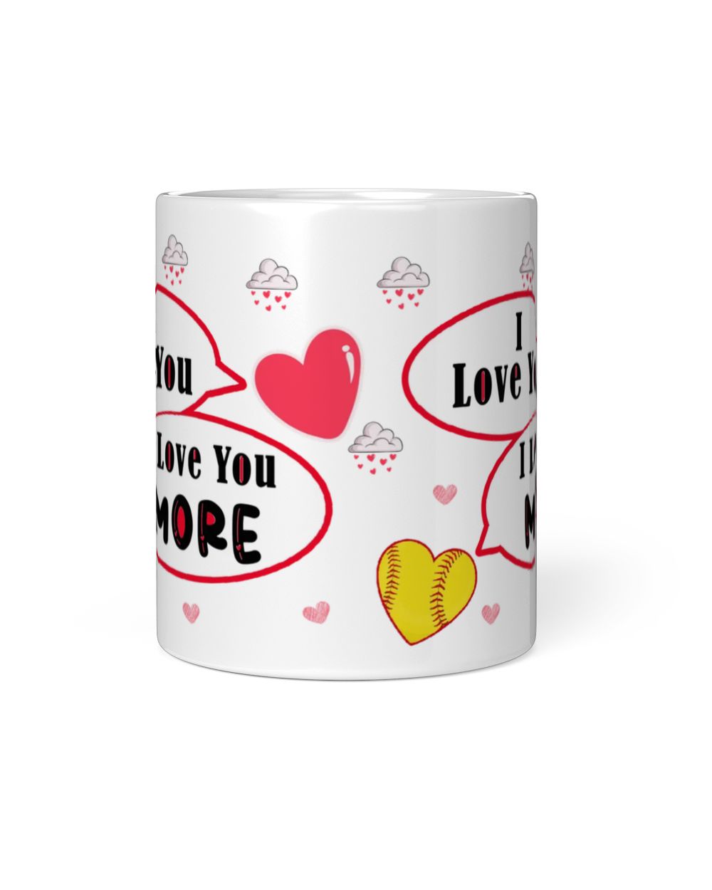 Valentine Mug- For Softball Lovers- Softball Mug Gifts White Mug white 11oz