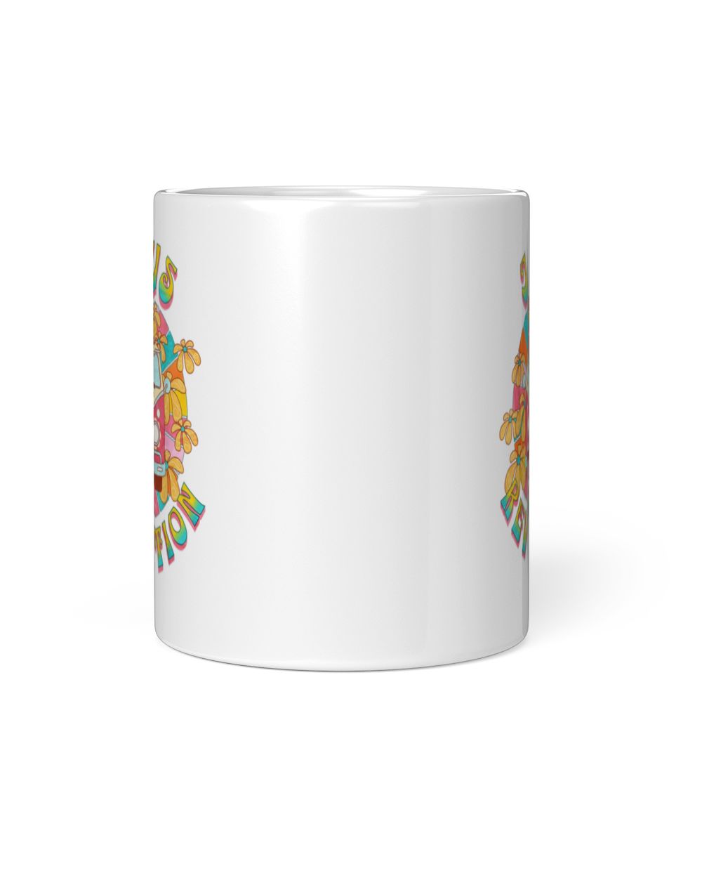 Jesus - Revolution People Retro Van Bus Christian Faith White Mug white 11oz