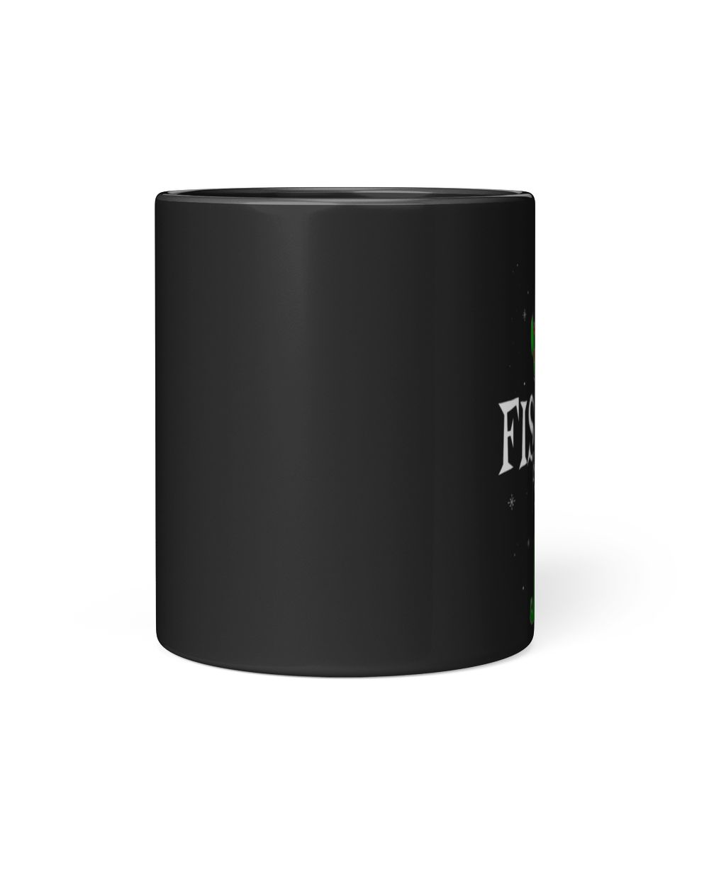 Funny Fishing Christmas (4) Black Mug 11oz black 11oz