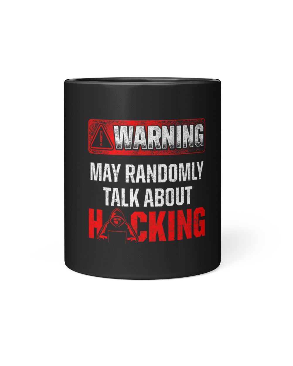 Warning Random Hacking Funny Hacker Black Mug 11oz black 11oz