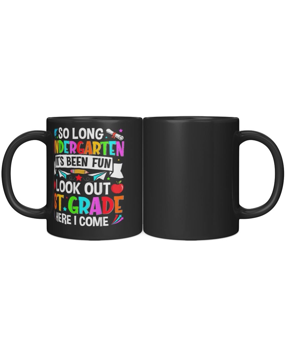 a01  Kindergarten Graduation Shirt 2025 Kids Boys Girls Graduate 1 aha280401 iu Black Mug 11oz black 11oz